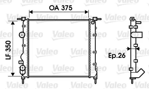 воден радиатор VALEO 732338