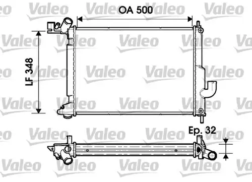 воден радиатор VALEO 732349