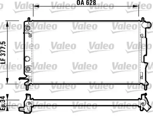 воден радиатор VALEO 732360