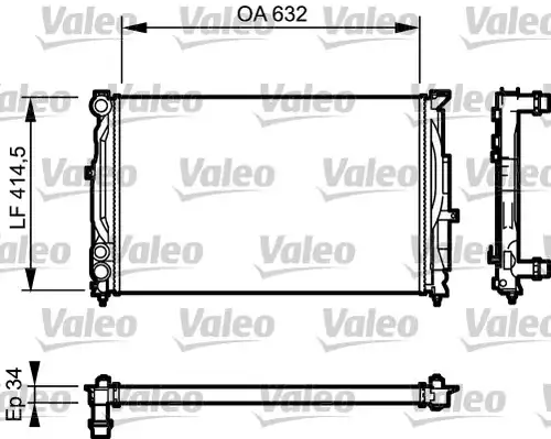 воден радиатор VALEO 732361