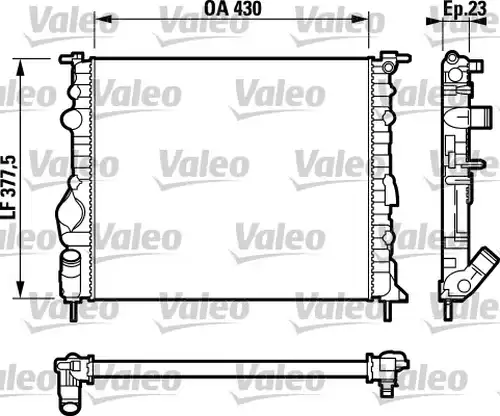 воден радиатор VALEO 732389