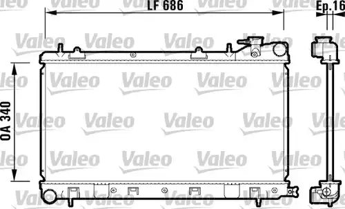 воден радиатор VALEO 732410