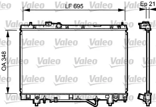 воден радиатор VALEO 732420