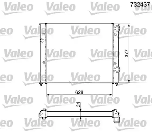 воден радиатор VALEO 732437