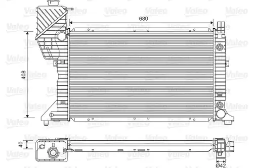 воден радиатор VALEO 732472