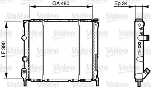 воден радиатор VALEO 732474