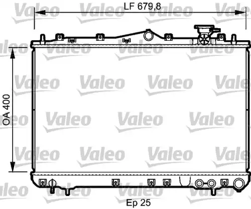 воден радиатор VALEO 732487