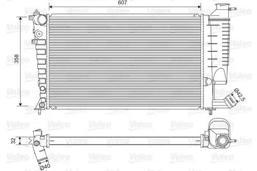 воден радиатор VALEO 732520