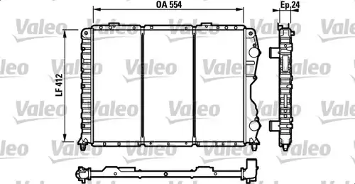 воден радиатор VALEO 732547