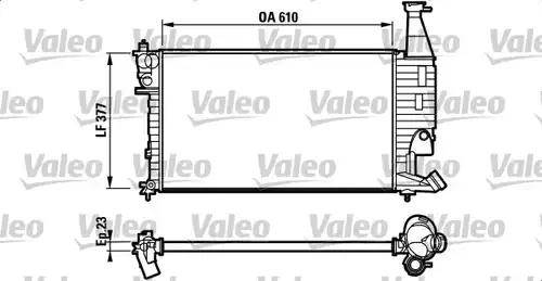 воден радиатор VALEO 732563