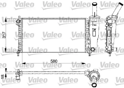 воден радиатор VALEO 732578