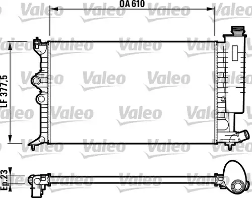 воден радиатор VALEO 732597