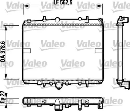 воден радиатор VALEO 732599