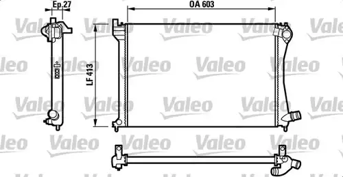 воден радиатор VALEO 732618