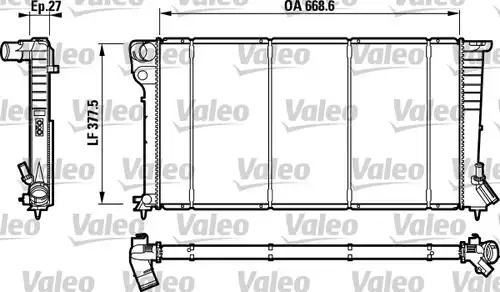 воден радиатор VALEO 732620