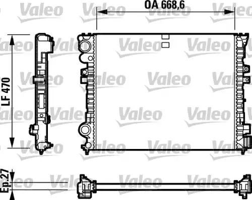 воден радиатор VALEO 732692