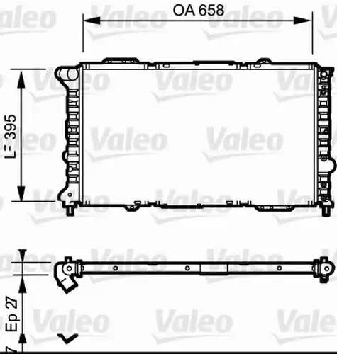 воден радиатор VALEO 732696