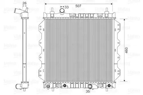 воден радиатор VALEO 732704