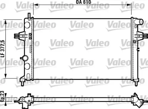 воден радиатор VALEO 732729