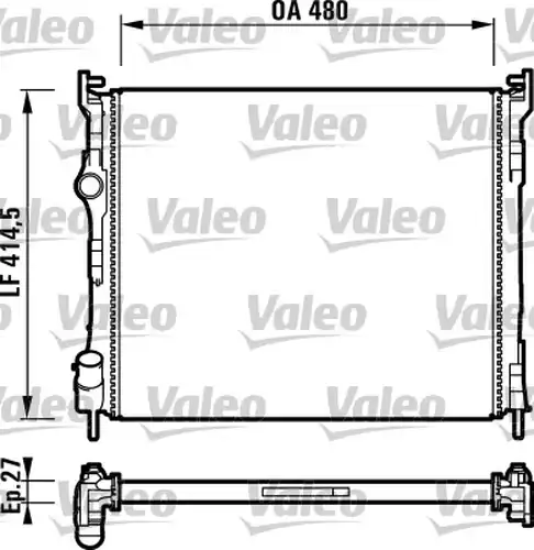 воден радиатор VALEO 732737