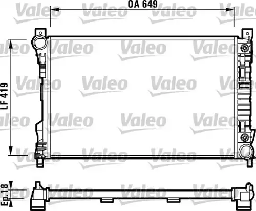 воден радиатор VALEO 732740