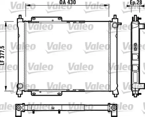 воден радиатор VALEO 732758