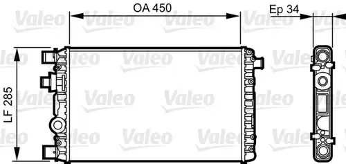 воден радиатор VALEO 732789