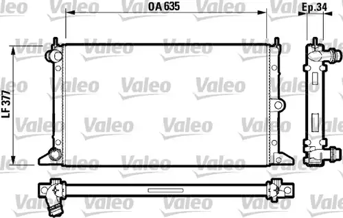 воден радиатор VALEO 732790