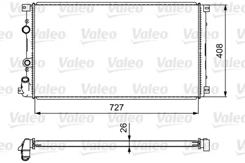 воден радиатор VALEO 732798