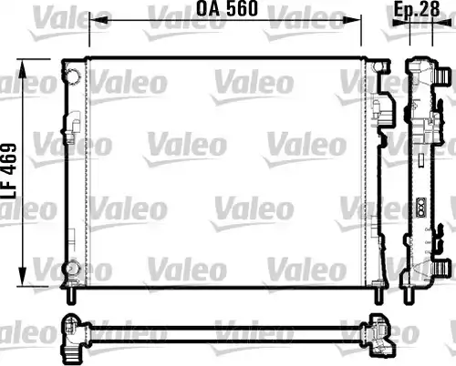 воден радиатор VALEO 732846