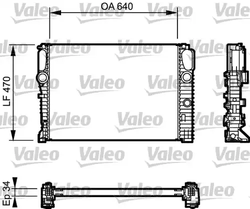 воден радиатор VALEO 732849