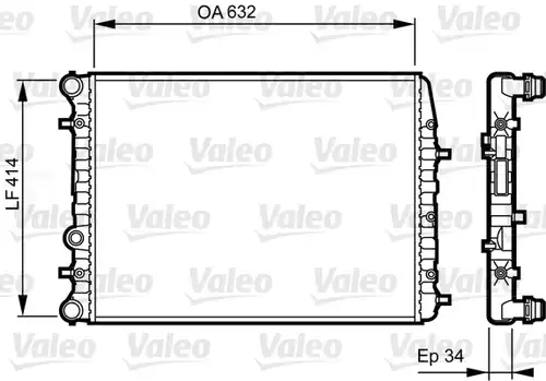 воден радиатор VALEO 732864