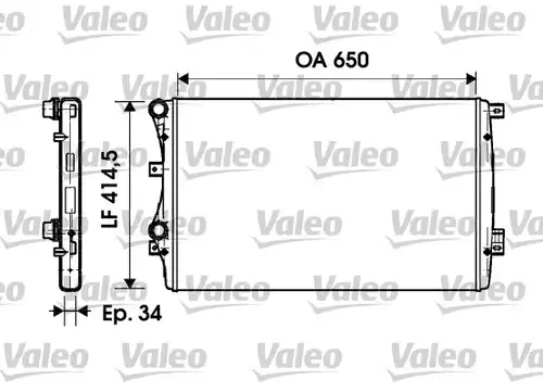 воден радиатор VALEO 732872