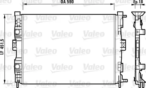 воден радиатор VALEO 732873