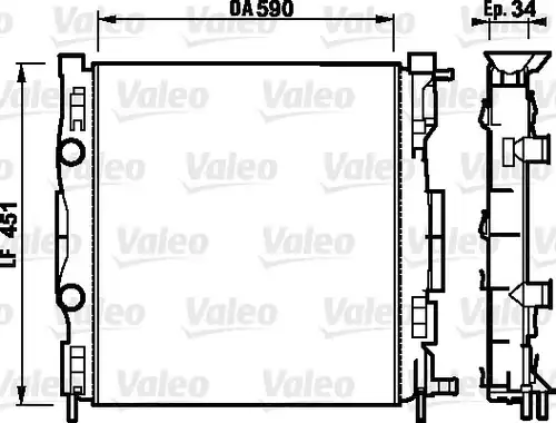 воден радиатор VALEO 732874