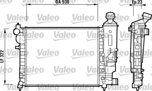 воден радиатор VALEO 732882