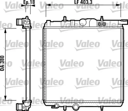 воден радиатор VALEO 732885