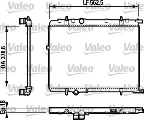 воден радиатор VALEO 732890