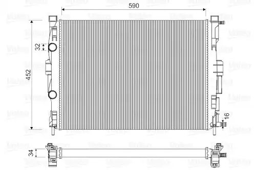 воден радиатор VALEO 732946