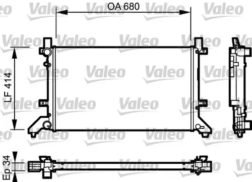 воден радиатор VALEO 732952