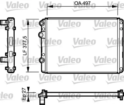 воден радиатор VALEO 732953