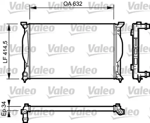 воден радиатор VALEO 732963