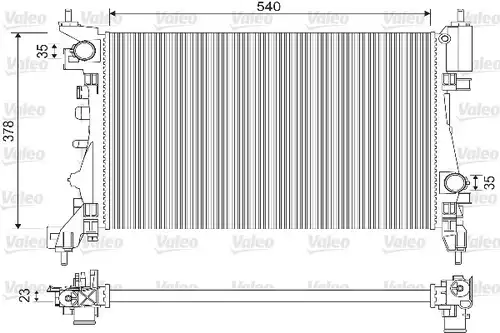 воден радиатор VALEO 733114