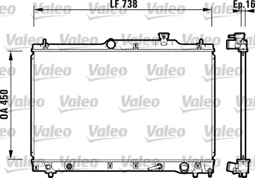 воден радиатор VALEO 734201