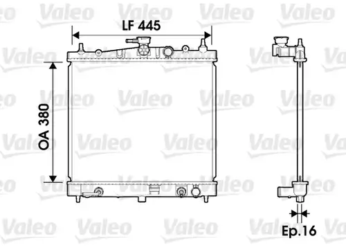 воден радиатор VALEO 734247