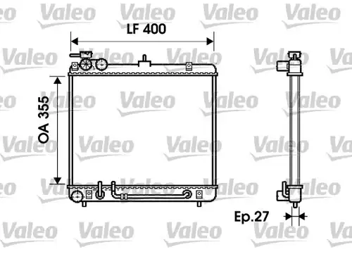 воден радиатор VALEO 734254