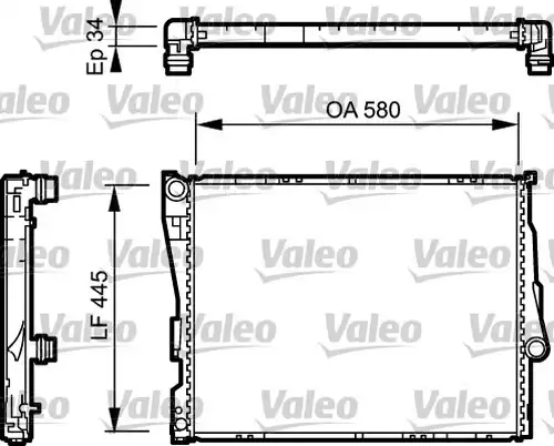 воден радиатор VALEO 734276