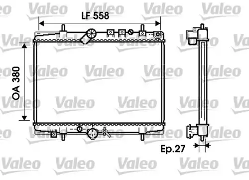 воден радиатор VALEO 734282