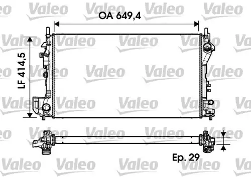 воден радиатор VALEO 734302