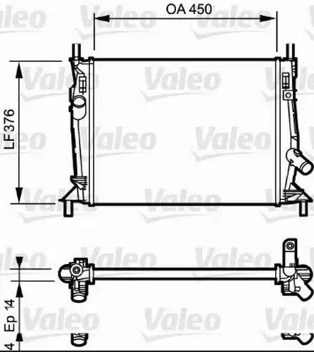 воден радиатор VALEO 734319